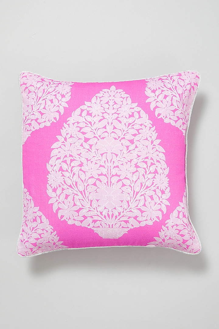 Pink Printed Cushion Cover Design by Skyyliving at Pernia's Pop Up Shop