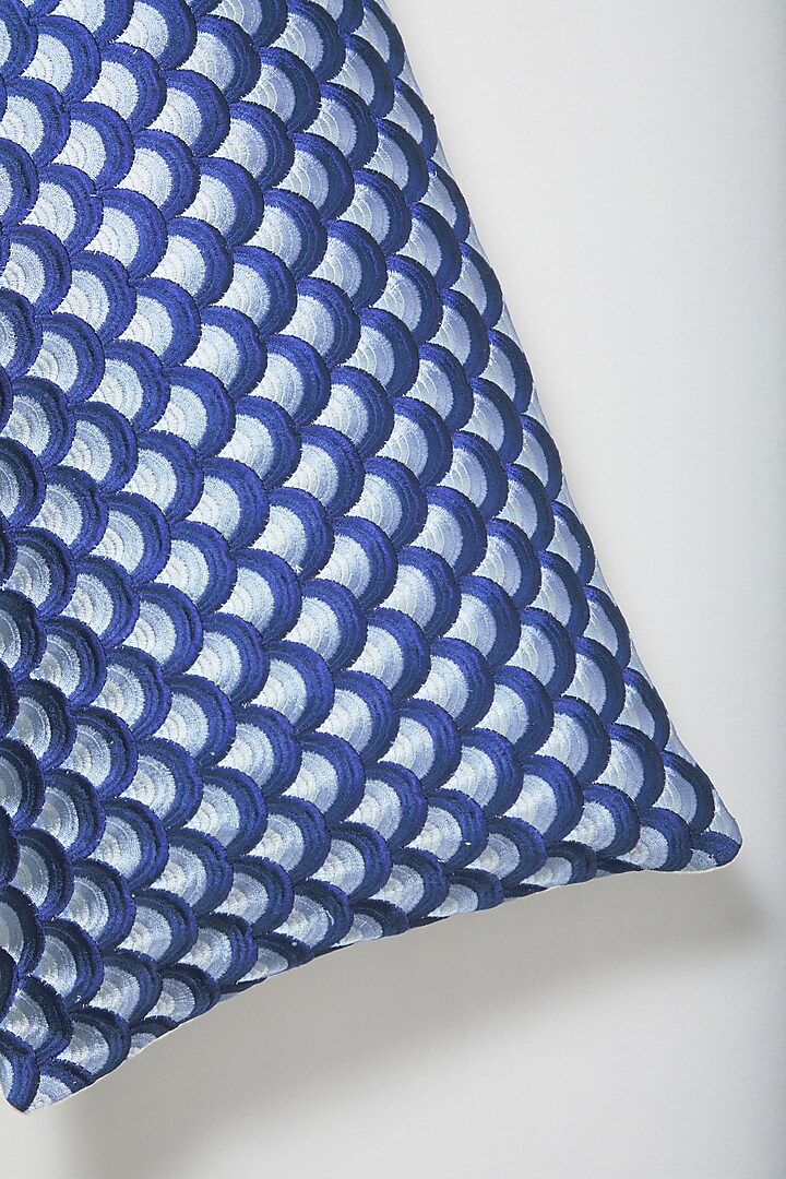 Blue Cotton Linen Cushion Cover by Skyyliving at Pernia's Pop Up Shop