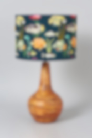 Teal Hand Painted Lampshade by Skyyliving