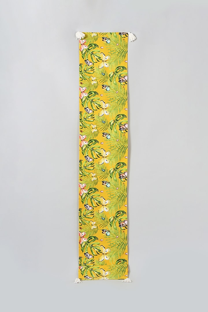 Yellow Hand Painted Table Runner by Skyyliving