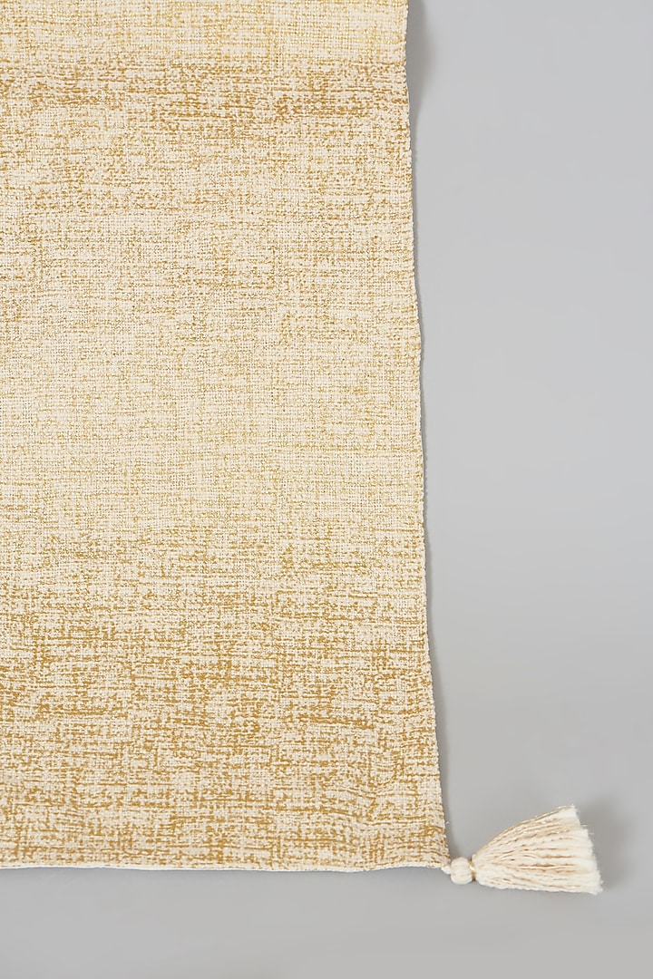 Gold Metallic Textured Table Runner by Skyyliving at Pernia's Pop Up Shop