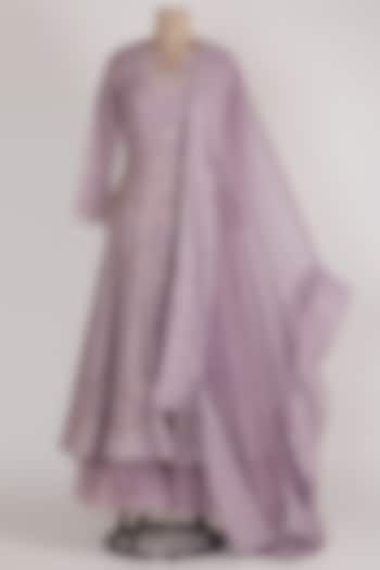 Lavender Lucknowi Anarkali Set by Sole Affair