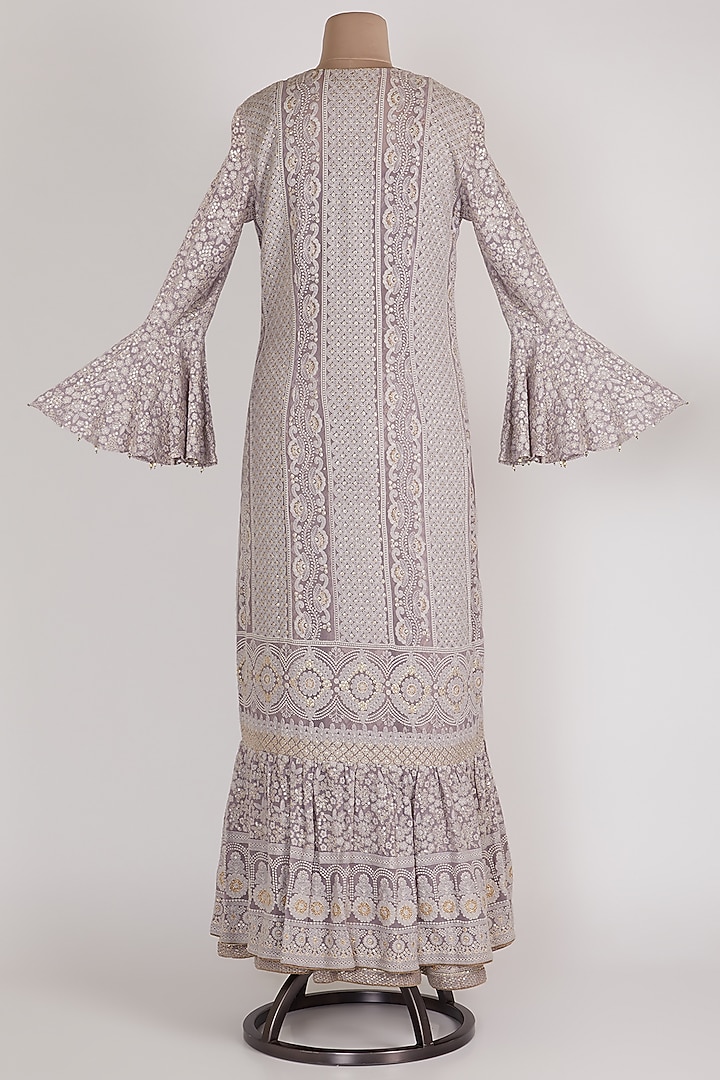 Lilac Lucknowi Jacket Wedding Lehenga Set by Sole Affair at Pernia's Pop Up Shop