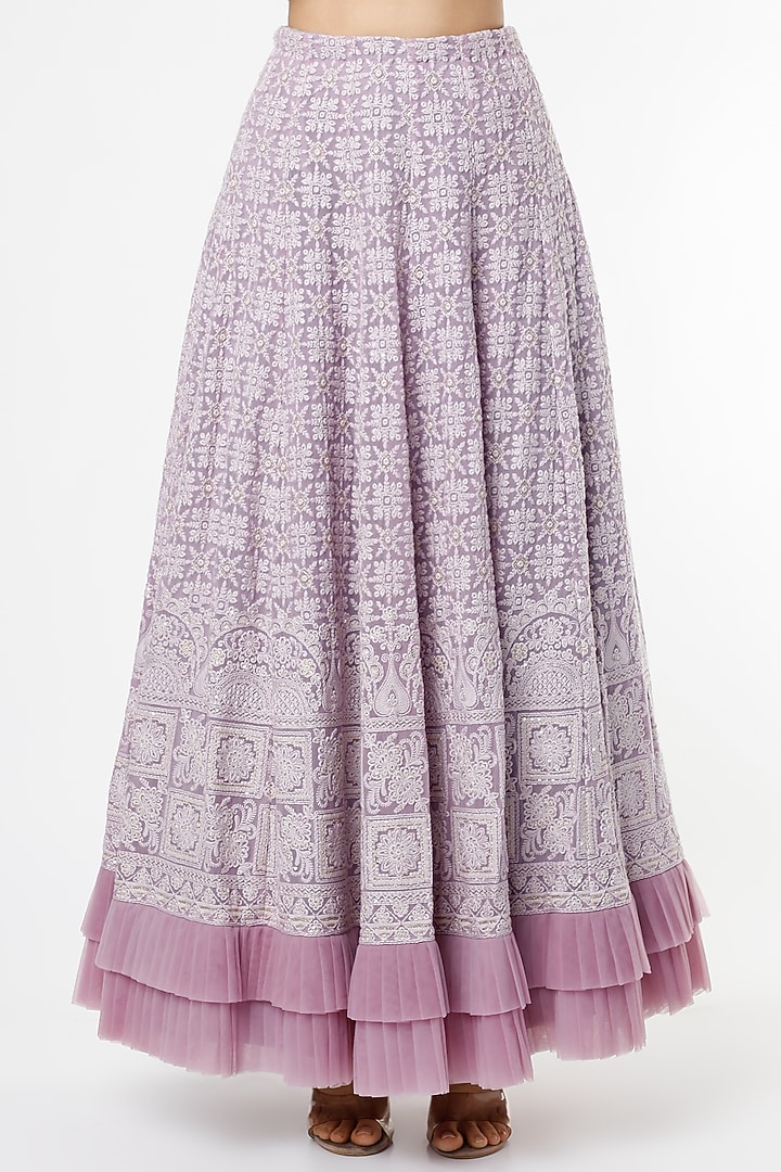 Lilac Lucknowi Jacket Wedding Lehenga Set by Sole Affair at Pernia's Pop Up Shop