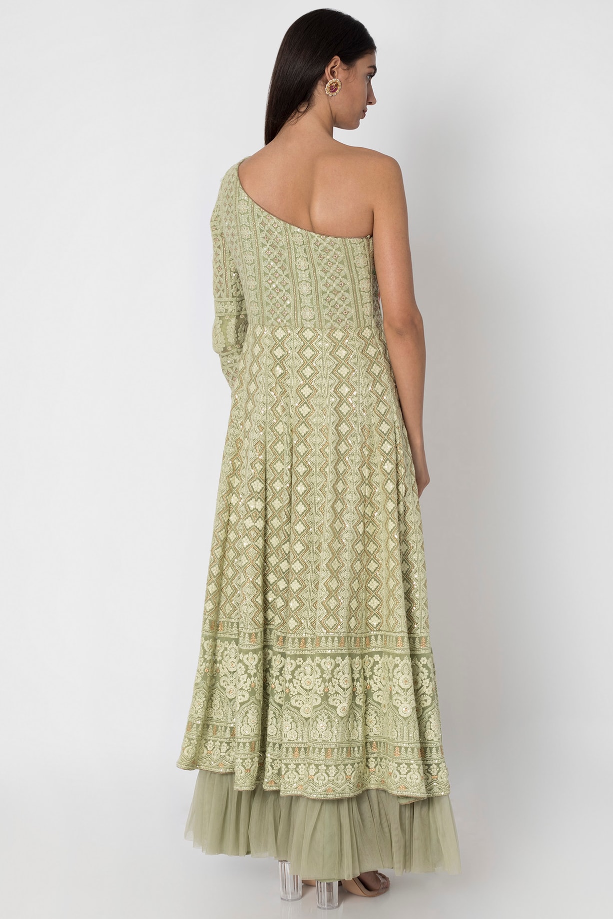 Functions Wear Lucknowi Embroidered Anarkali Gown main image 0