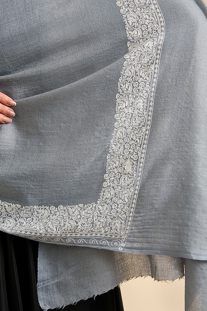 Light Grey Woolen Stole by SONNET at Pernia's Pop Up Shop
