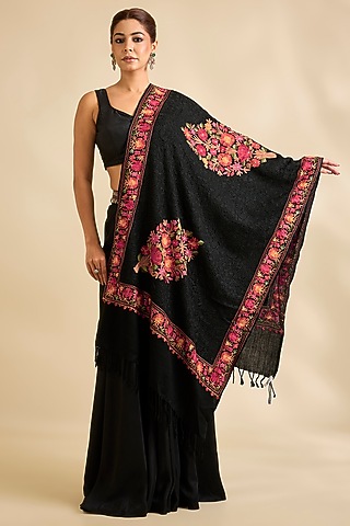 Multi-Colored Woolen Stole by SONNET