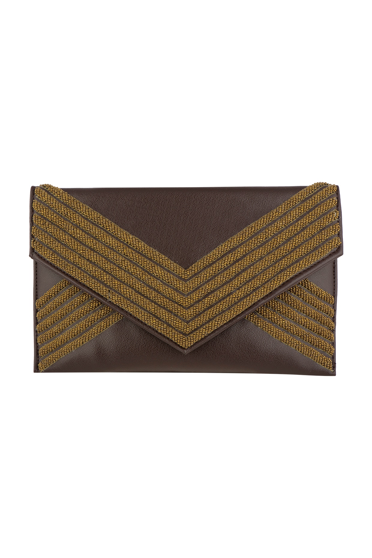 brown envelope clutch