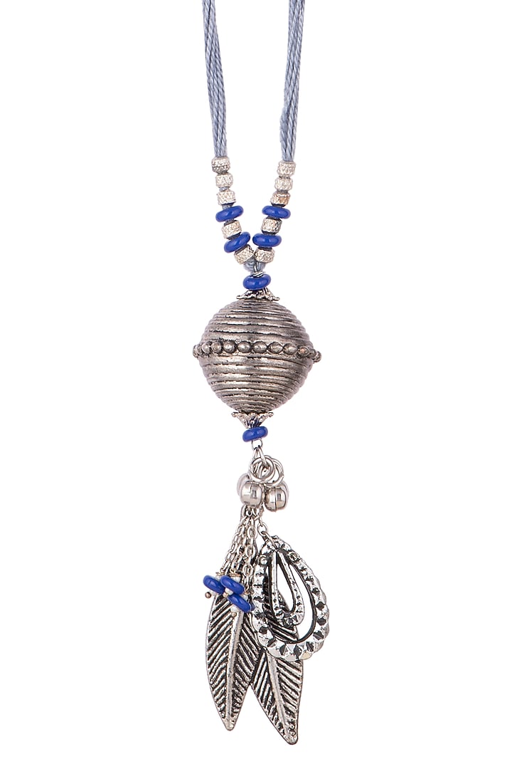 Oxidised Leaf & Blue Beaded Lumba by SONNET at Pernia's Pop Up Shop