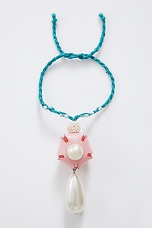 Blue & Pink Pearl Drop Lumba by Sonnet-SEND RAKHIS TO SINGAPORE