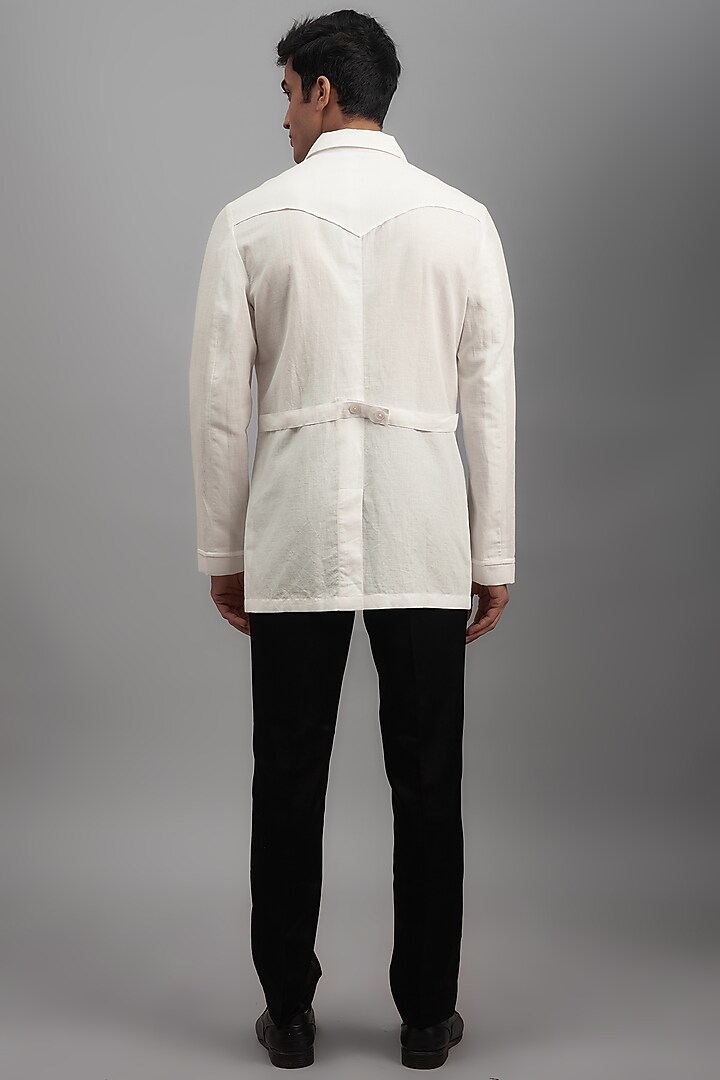 Ivory Shacket Ivory Linen Cotton Shacket Design by SUHAIL HAFEEZ at Pernia's Pop Up ...