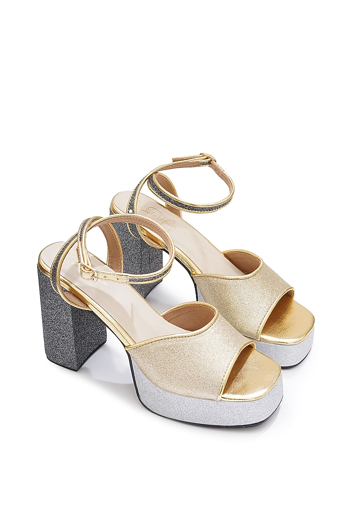 Multi-Colored Faux Leather Platform Heels by Sole House at Pernia's Pop Up Shop