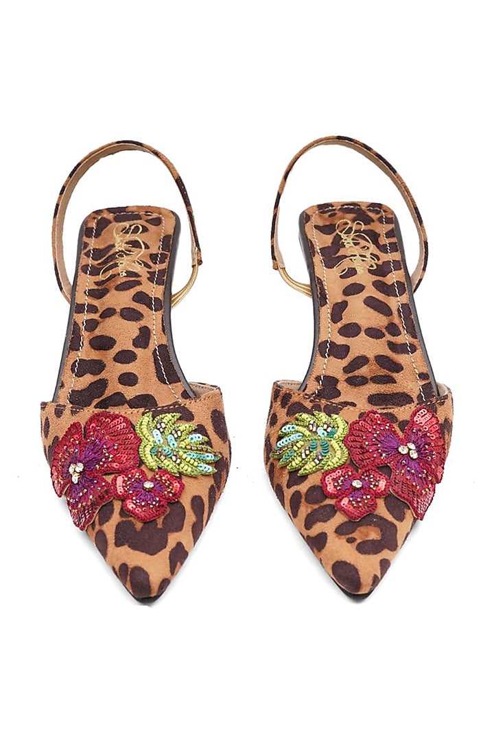 Nude Faux Leather Leopard Printed Pencil Heels by Sole House at Pernia's Pop Up Shop