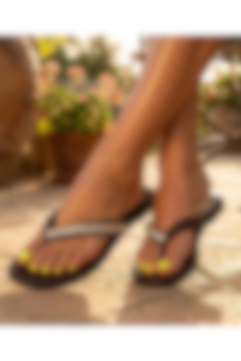 Coffee brown Faux Leather Flats by Sole House at Pernia's Pop Up Shop
