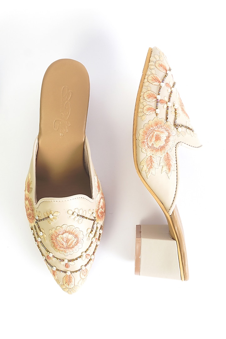 Multi-Colored Embroidered Heels by Sole House at Pernia's Pop Up Shop