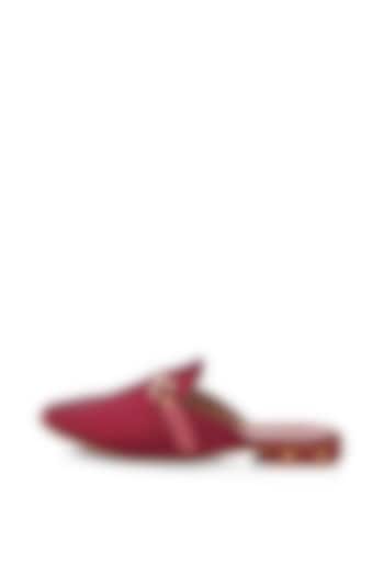 Maroon Embroidered Loafers by Sole House