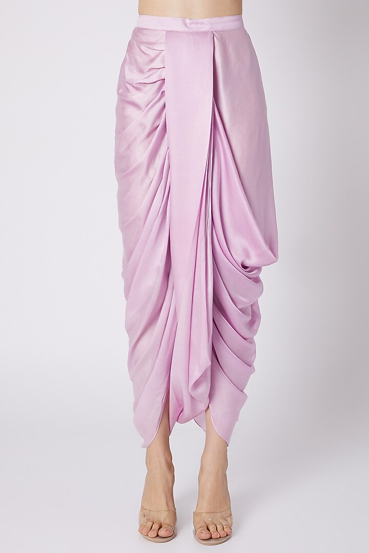 Lavender Embroidered Pant Wedding Saree Set by Sonam Luthria at Pernia's Pop Up Shop
