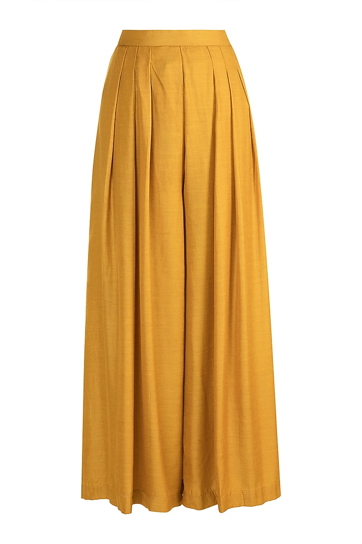 Mustard Yellow Shirt With Waistcoat & Pants by Sonam Luthria at Pernia's Pop Up Shop