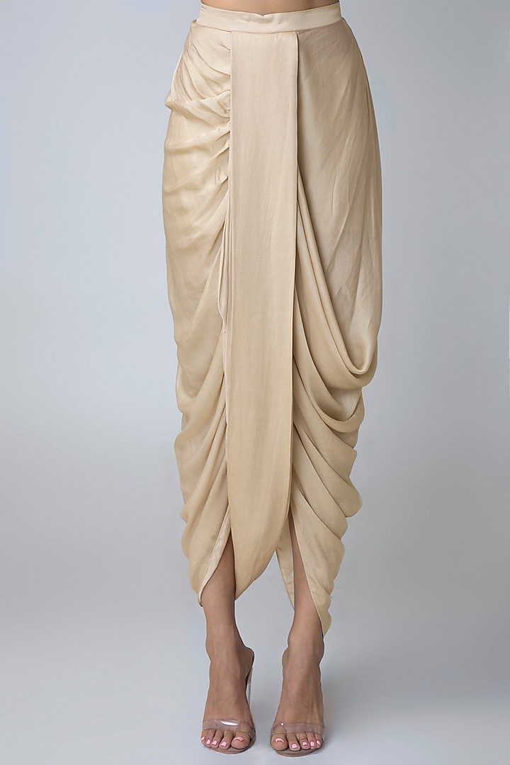 Cream Dhoti Kurta Set With Embroidered Waistcoat by Sonam Luthria at Pernia's Pop Up Shop