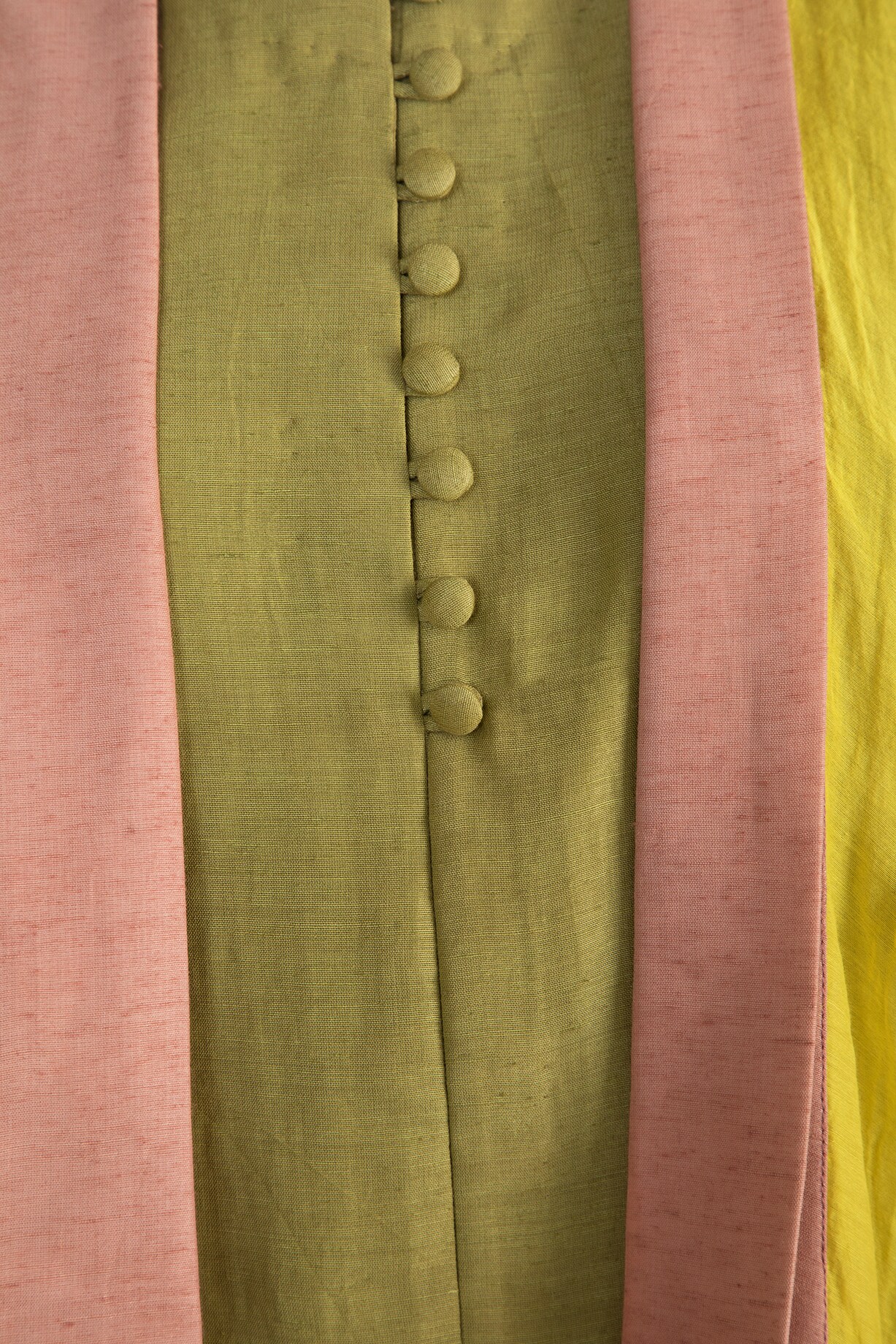 Mint & olive green short kurta with straight pants