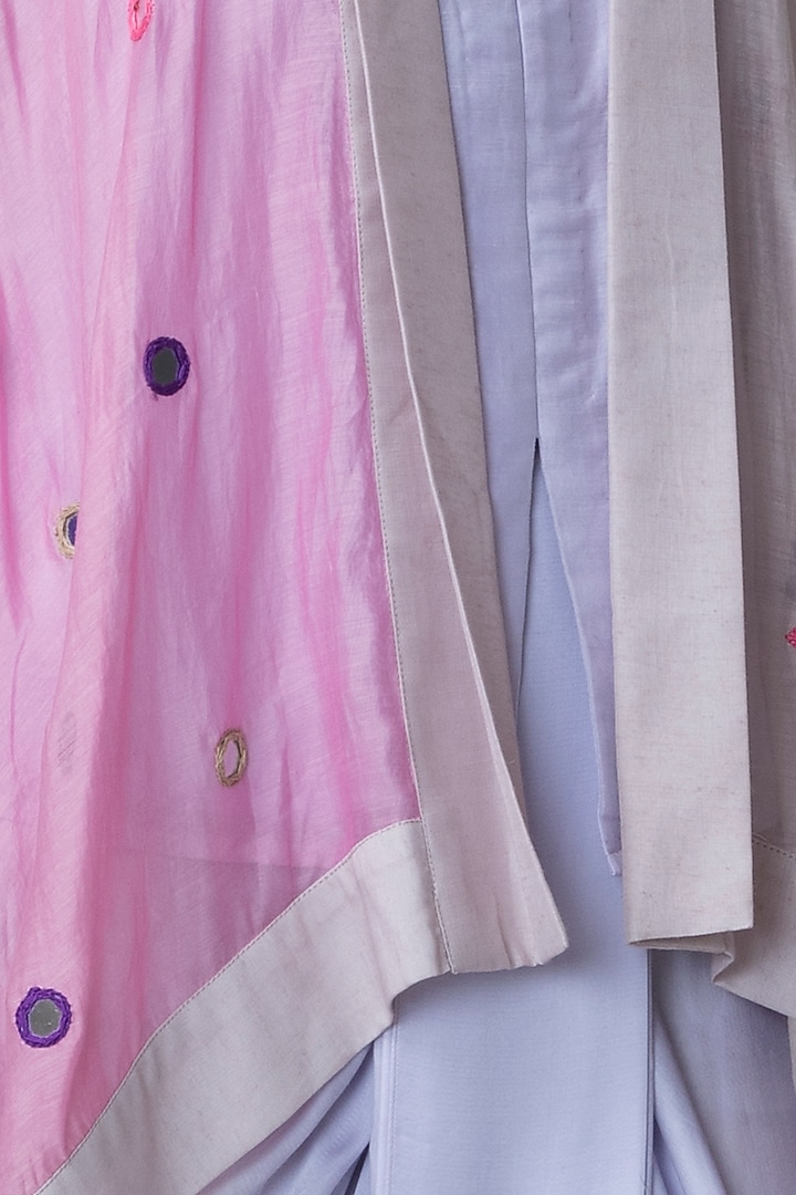 Light Purple Dhoti Kurta Set With Jacket by Sonam Luthria at Pernia's Pop Up Shop