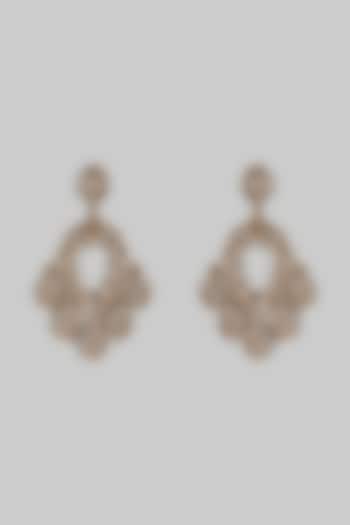 Two-Tone Finish Synthetic Stone Dangler Earrings by Shillpa Purii at Pernia's Pop Up Shop