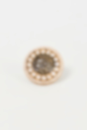 Black Rhodium Finish Diamante Ring by Shillpa Purii at Pernia's Pop Up Shop