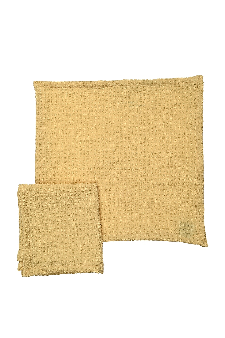 Yellow Crepe Napkins (Set of 4) by Solasta at Pernia's Pop Up Shop