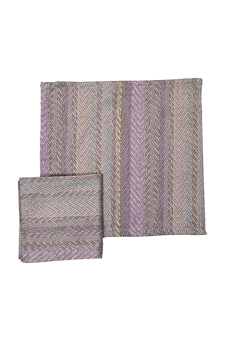 Lavender Cotton Chevron Napkins (Set of 4) by Solasta at Pernia's Pop Up Shop