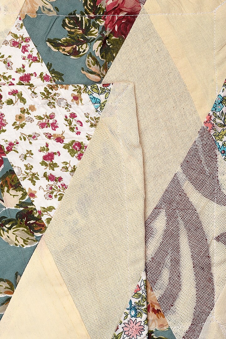 White Cotton Floral Patchwork Placemats (Set of 6) by Solasta at Pernia's Pop Up Shop