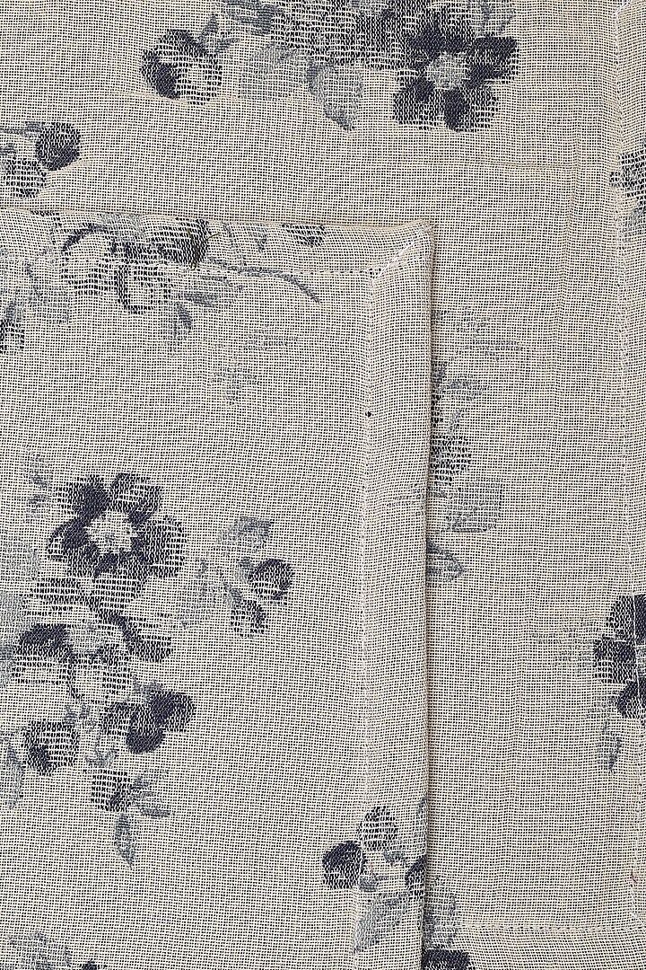 White Cotton Floral Reversible Placemats (Set of 6) by Solasta at Pernia's Pop Up Shop