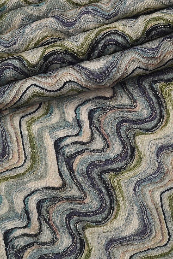 Blue Cotton Seigaiha Wave Printed Placemats (Set of 6) by Solasta at Pernia's Pop Up Shop