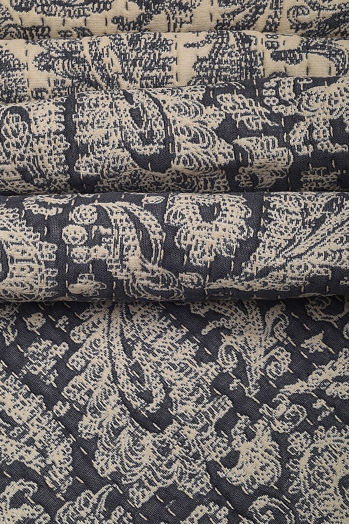 Stone Blue Cotton Paisley Printed Reversible Placemats (Set of 6) by Solasta at Pernia's Pop Up Shop