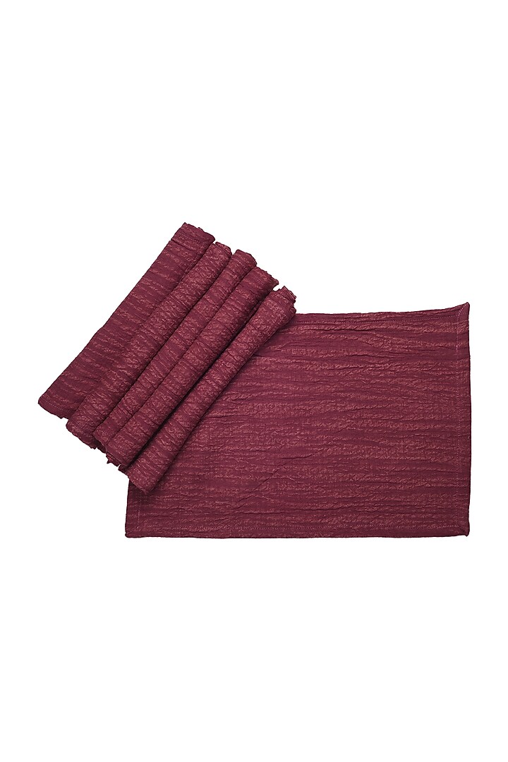 Pink Cotton Placemats (Set of 6) by Solasta at Pernia's Pop Up Shop