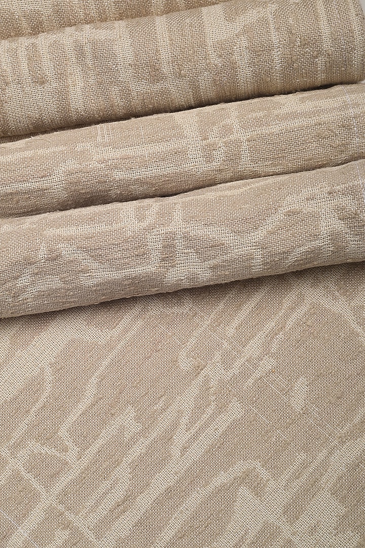 Beige Cotton Abstract Printed Placemats (Set of 6) by Solasta at Pernia's Pop Up Shop