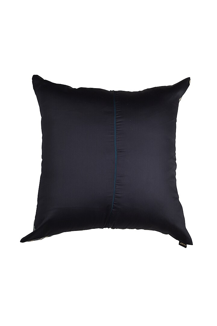 Blue Cotton Seigaiha Wave Printed Cushion Cover by Solasta at Pernia's Pop Up Shop
