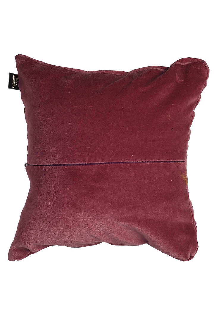 Violet Satin Embellished Cushion Cover by Solasta at Pernia's Pop Up Shop