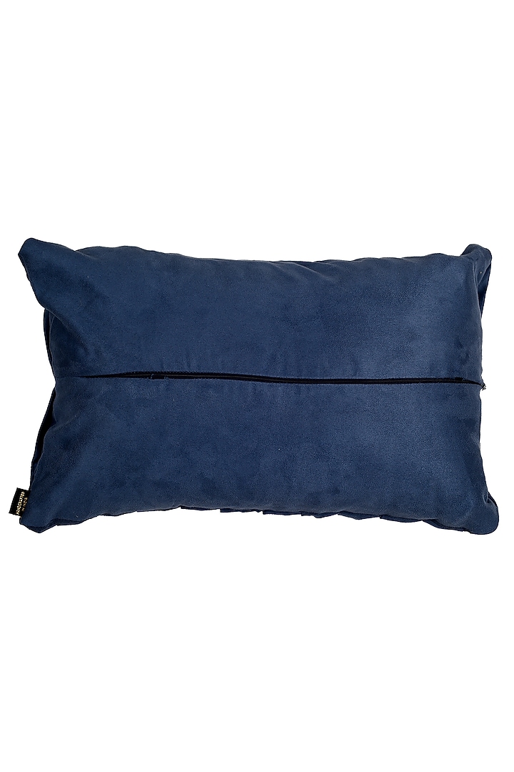 Royal Blue Polyester Box Pleated Cushion Cover by Solasta at Pernia's Pop Up Shop