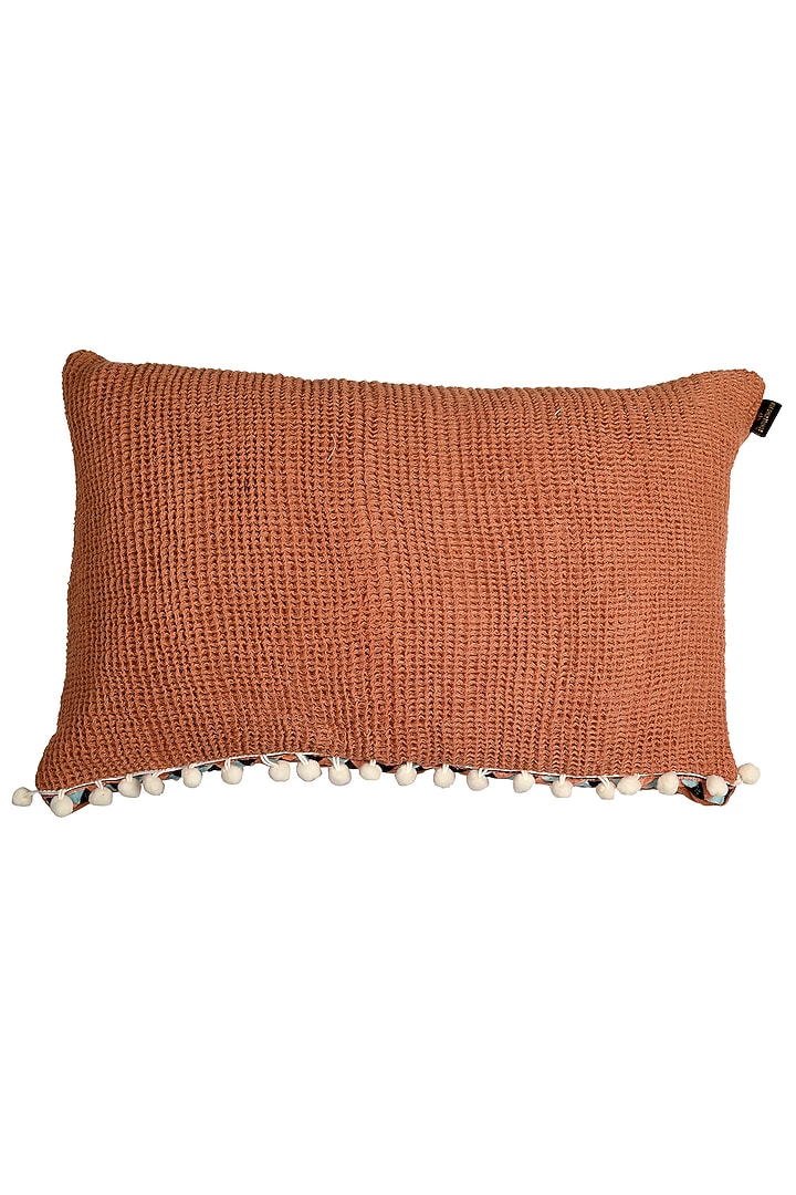 Orange Cotton Cushion Cover by Solasta at Pernia's Pop Up Shop