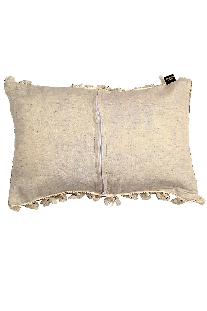 Brown Linen Textured Cushion Cover by Solasta at Pernia's Pop Up Shop