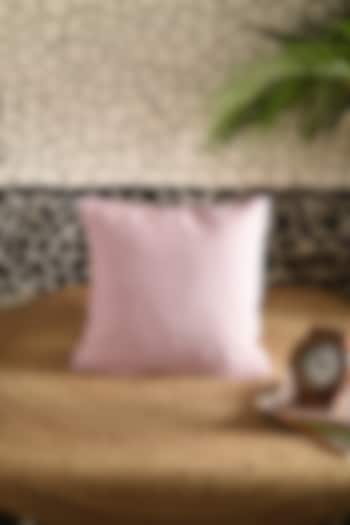 Blush Pink Cotton Stretch Cushion Cover by Solasta