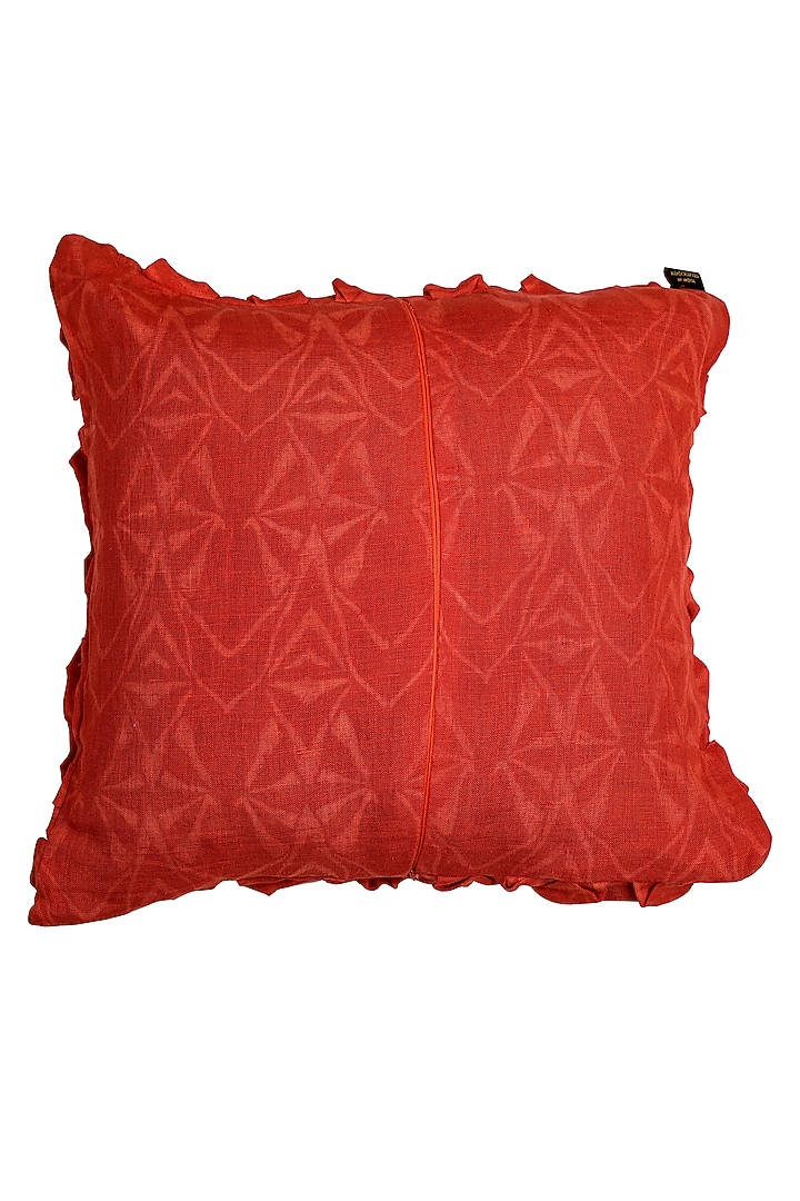 Red Cotton Abstract Pattern Cushion Cover by Solasta at Pernia's Pop Up Shop