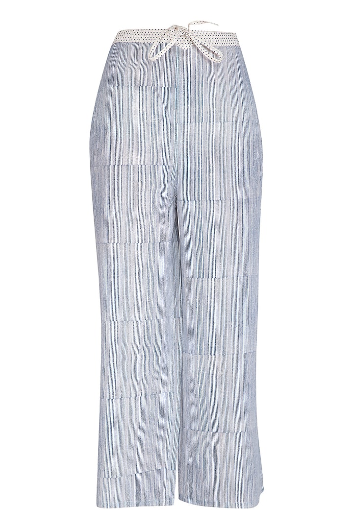 Indigo Printed Palazzo Pants by BANANA Labs at Pernia's Pop Up Shop
