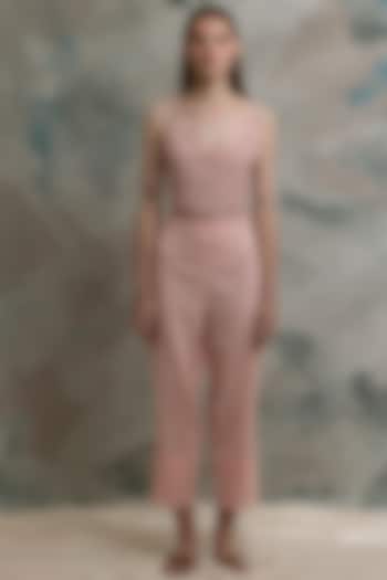 Pink Printed Pants by BANANA Labs at Pernia's Pop Up Shop