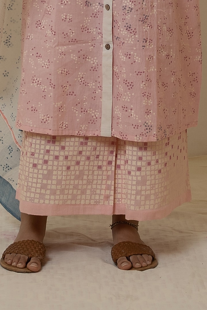 Pink Pure Cotton Kurta Set by BANANA Labs at Pernia's Pop Up Shop