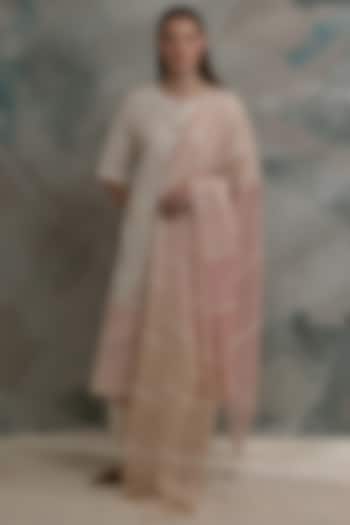 White Cotton Printed Kurta Set by BANANA Labs at Pernia's Pop Up Shop