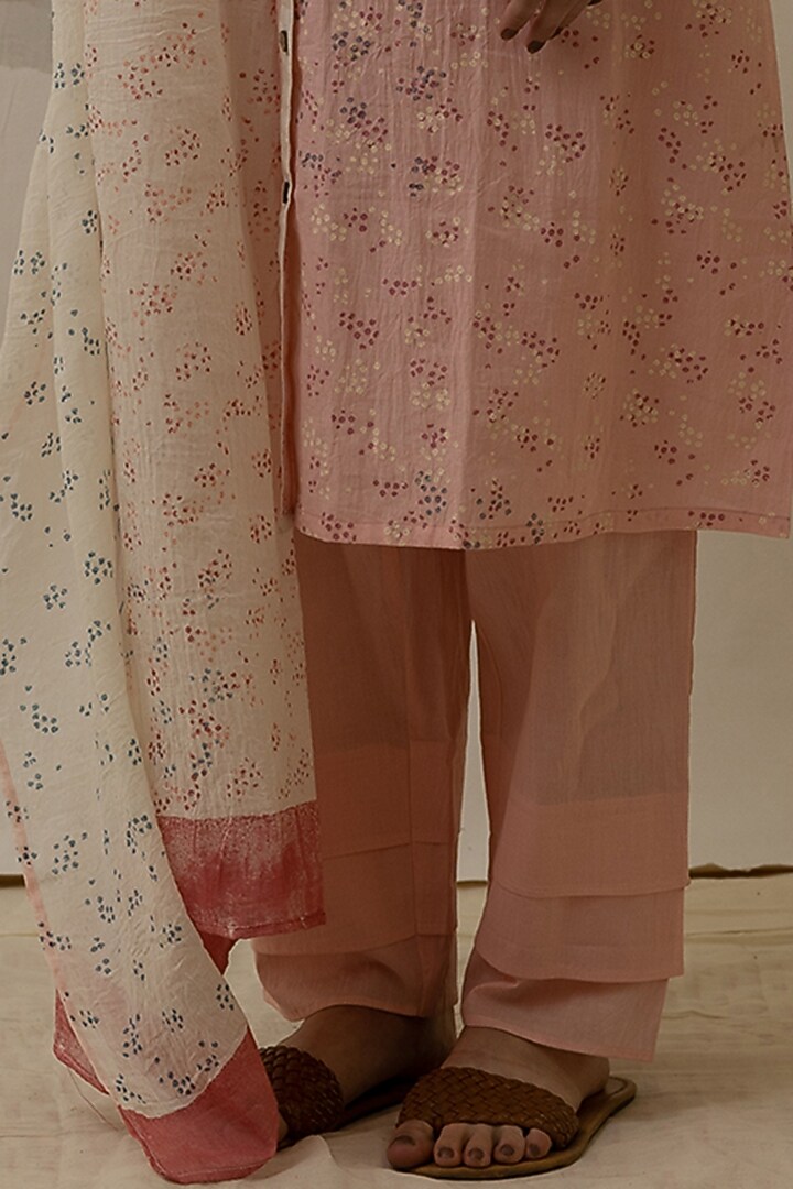 Pink Printed Kurta Set In Cotton by BANANA Labs at Pernia's Pop Up Shop