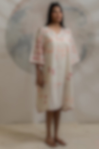 White Cotton Kaftan Dress by BANANA Labs at Pernia's Pop Up Shop