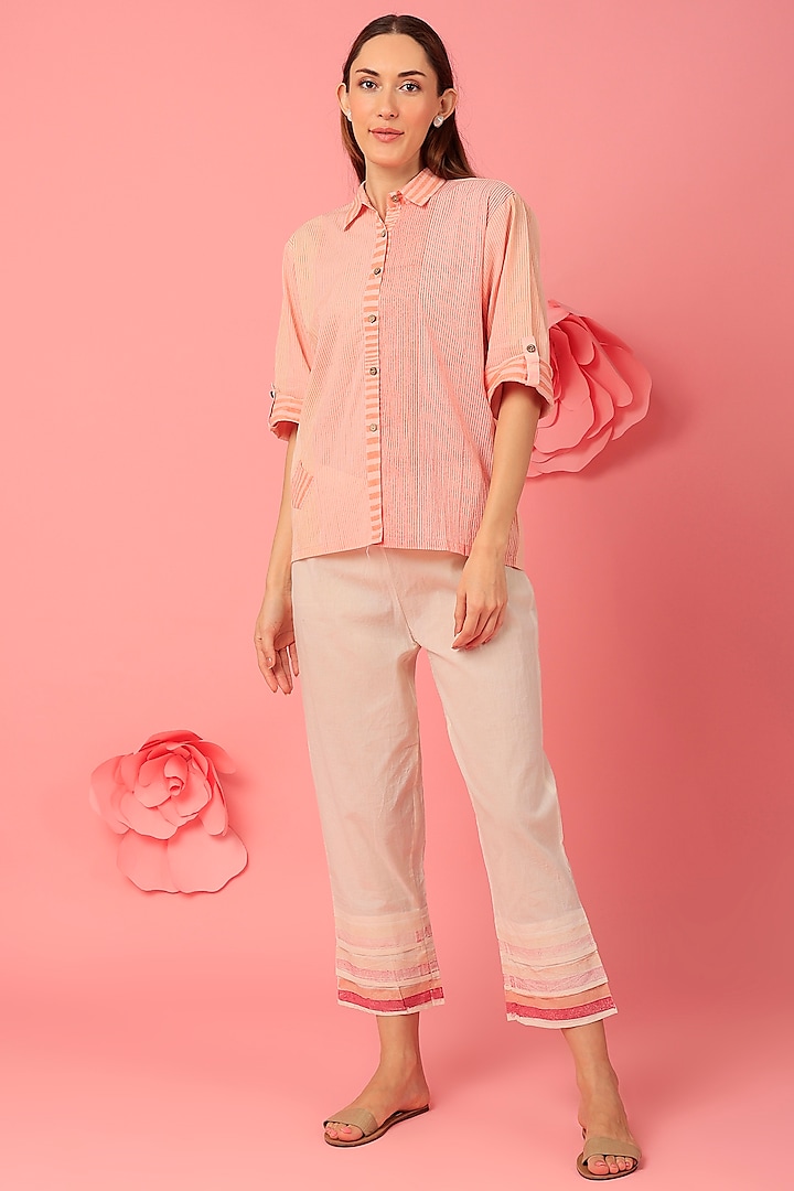 Blush Pink Printed Shirt by BANANA Labs