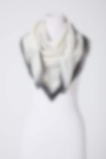 White Printed Scarf by BANANA Labs